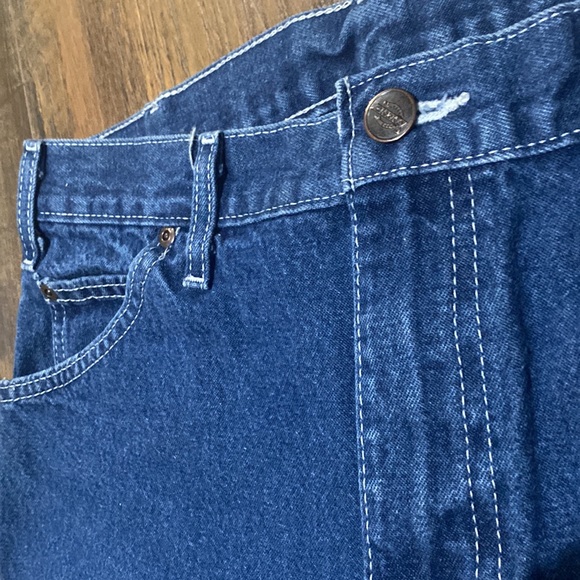 Baggy Dark Washed Dickies Carpenter Jeans - Picture 6 of 7